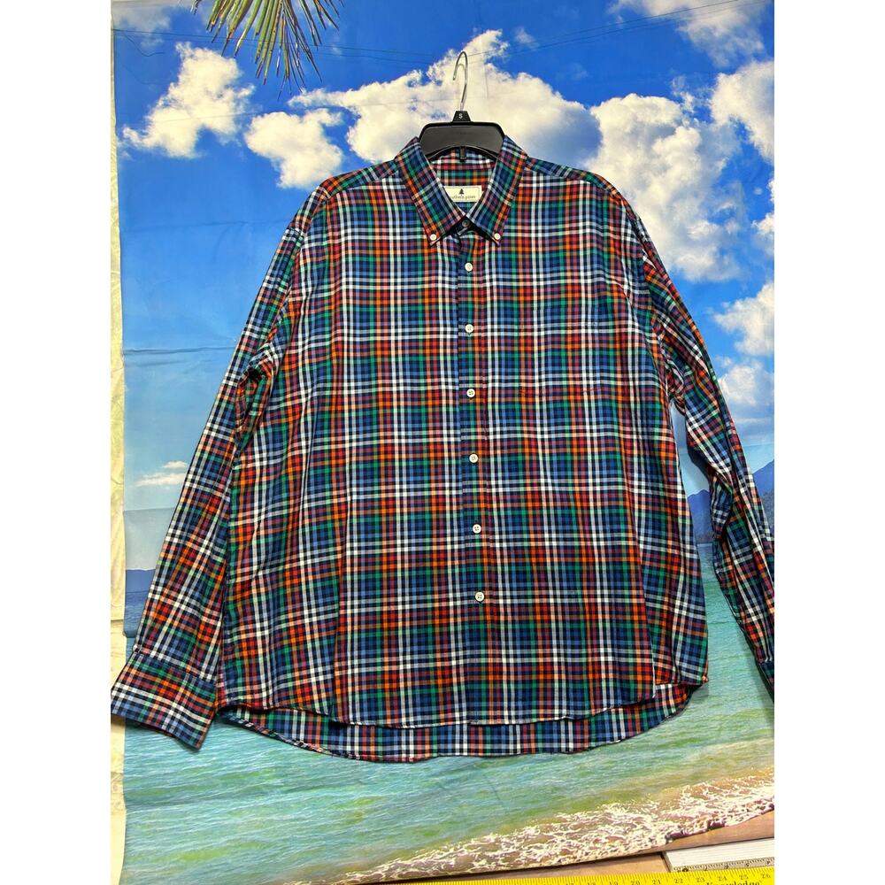 Southern Pines Men's Button up Dress shirt Multi color Plaid Size XXL